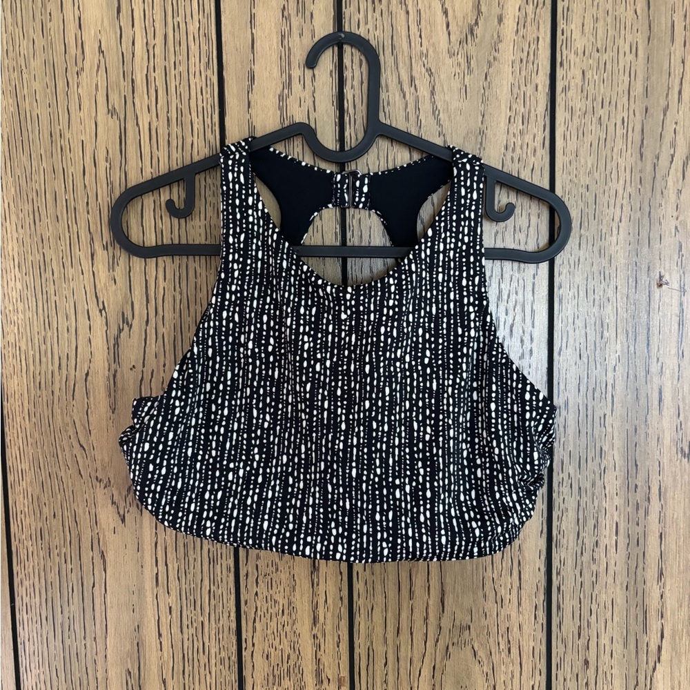 Athleta Black and White Dotted Stripe Cropped Tank - Picture 6 of 6